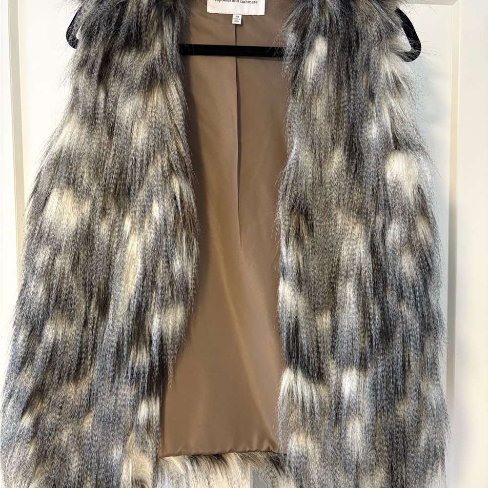Cupcakes & Cashmere Faux Fur Vest